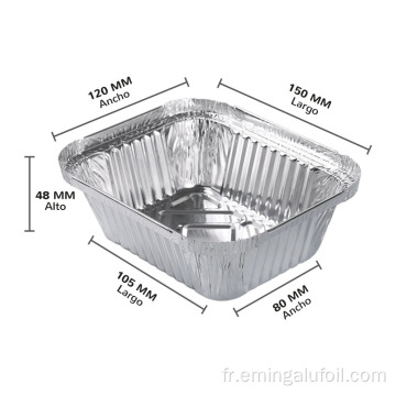 450 ml de petit papier d&#39;aluminium récipient en papier d&#39;aluminium